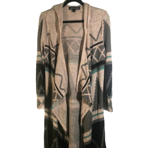 Almost Famous Sweaters - Almost Famous Open, Hooded Cardigan Size M